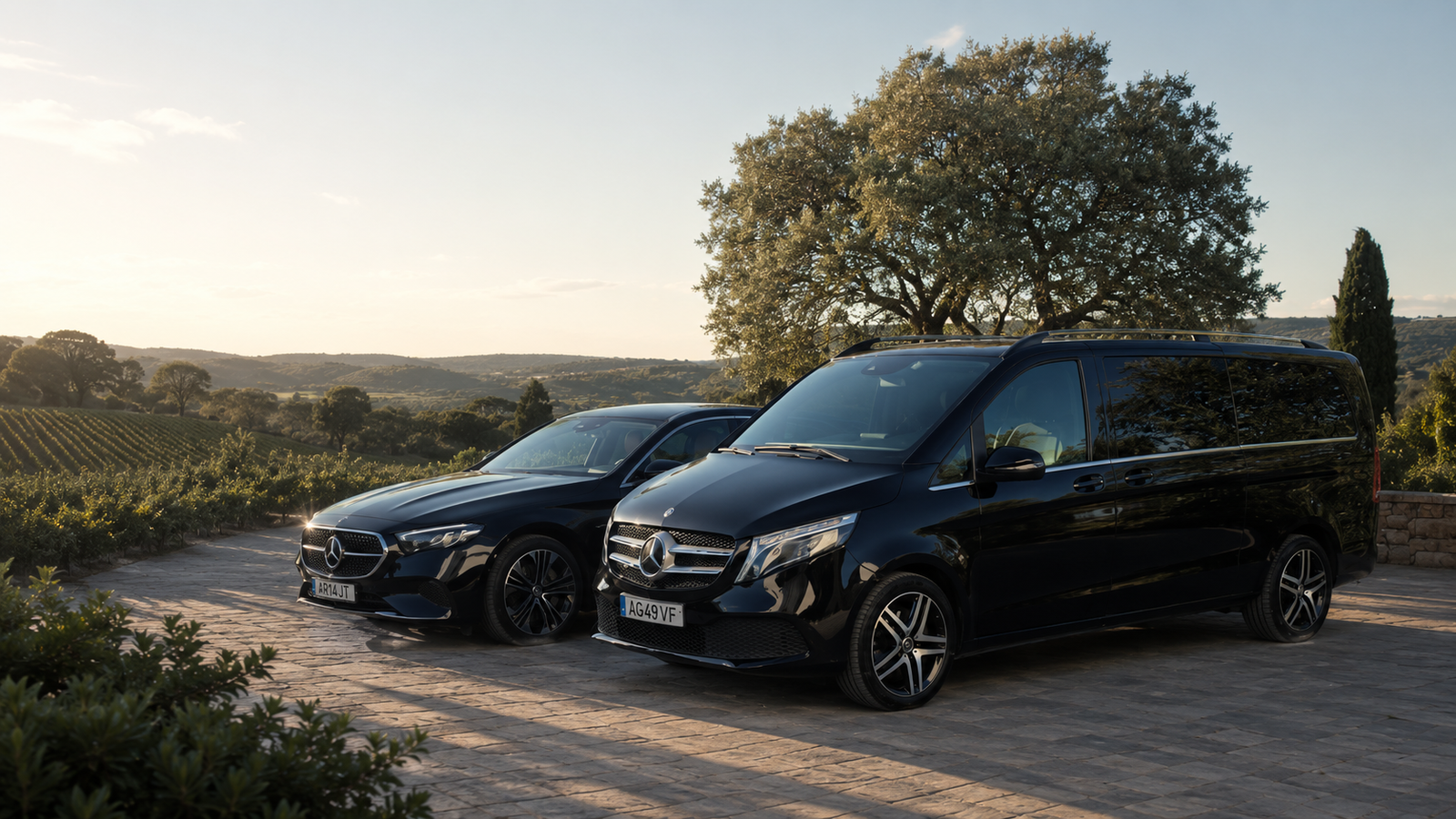 Premium Mercedes vehicles for a private Lisbon to Porto transfer